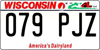 WI license plate 079PJZ