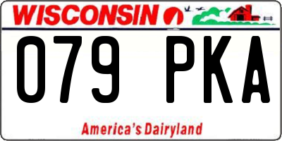 WI license plate 079PKA