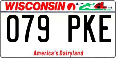 WI license plate 079PKE