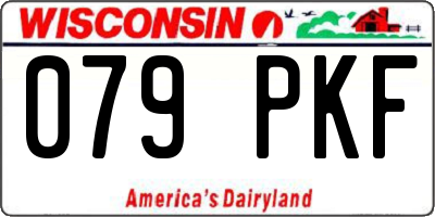 WI license plate 079PKF