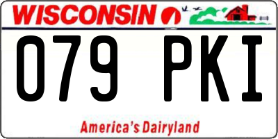 WI license plate 079PKI