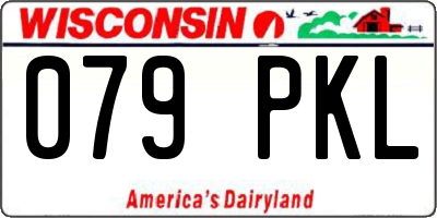 WI license plate 079PKL