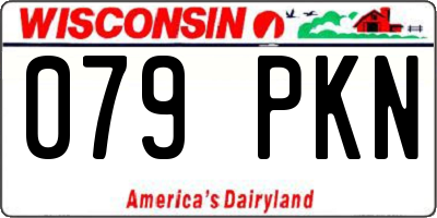 WI license plate 079PKN