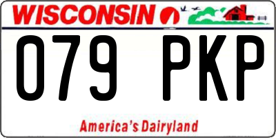 WI license plate 079PKP
