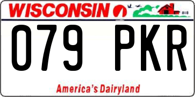 WI license plate 079PKR