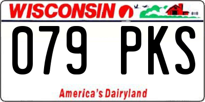 WI license plate 079PKS