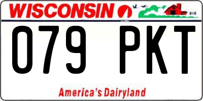 WI license plate 079PKT