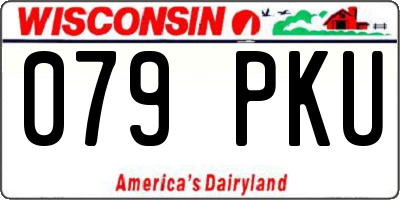 WI license plate 079PKU