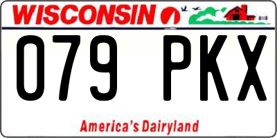 WI license plate 079PKX