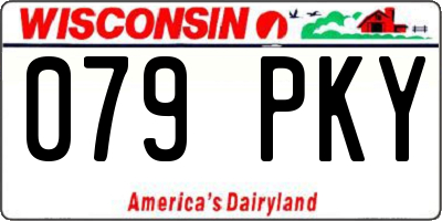 WI license plate 079PKY