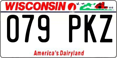 WI license plate 079PKZ