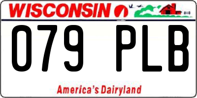 WI license plate 079PLB