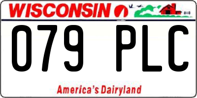 WI license plate 079PLC