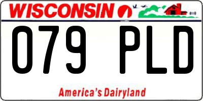 WI license plate 079PLD