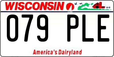 WI license plate 079PLE