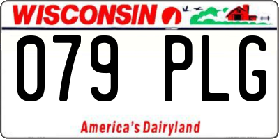 WI license plate 079PLG