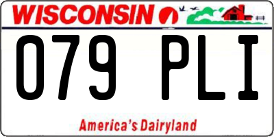 WI license plate 079PLI