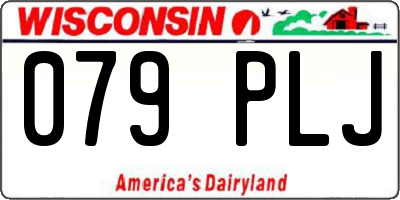 WI license plate 079PLJ