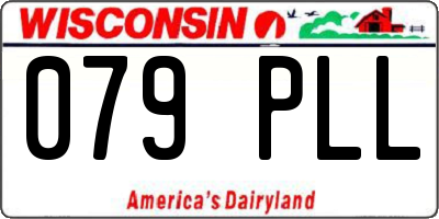 WI license plate 079PLL