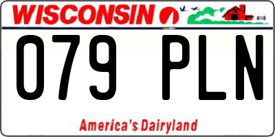 WI license plate 079PLN