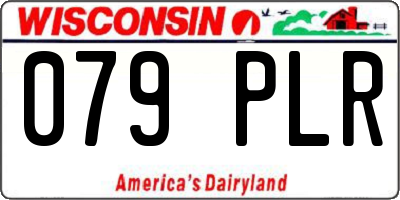 WI license plate 079PLR