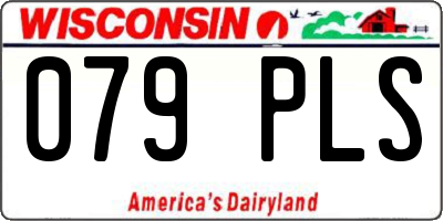 WI license plate 079PLS