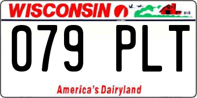 WI license plate 079PLT