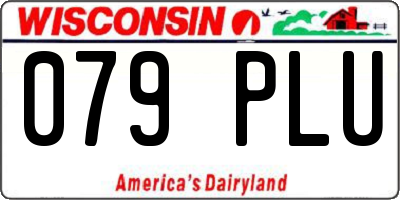 WI license plate 079PLU