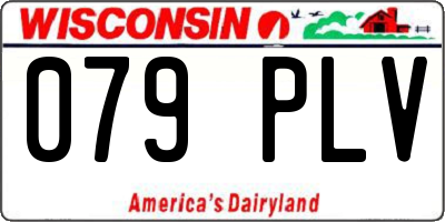 WI license plate 079PLV