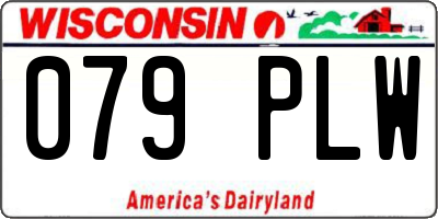 WI license plate 079PLW