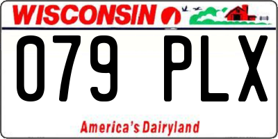 WI license plate 079PLX