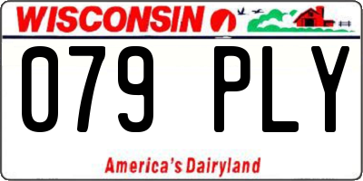 WI license plate 079PLY