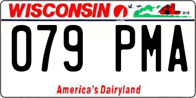 WI license plate 079PMA