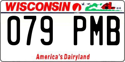 WI license plate 079PMB
