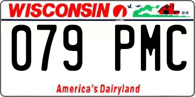 WI license plate 079PMC