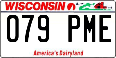 WI license plate 079PME