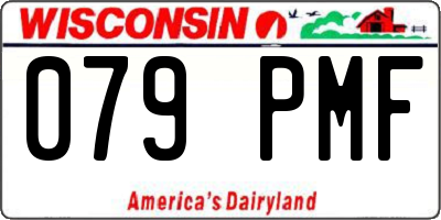 WI license plate 079PMF