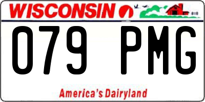 WI license plate 079PMG