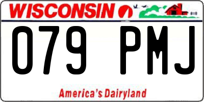 WI license plate 079PMJ