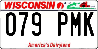 WI license plate 079PMK