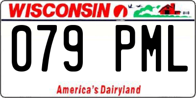 WI license plate 079PML