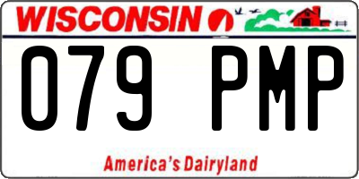 WI license plate 079PMP