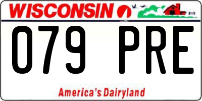 WI license plate 079PRE