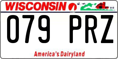 WI license plate 079PRZ
