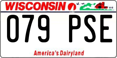 WI license plate 079PSE