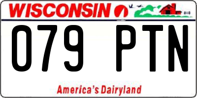 WI license plate 079PTN