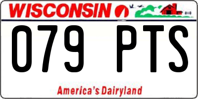 WI license plate 079PTS