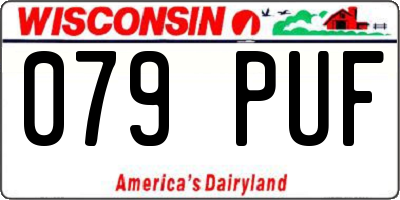 WI license plate 079PUF