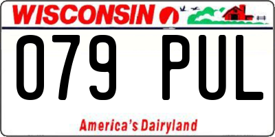 WI license plate 079PUL