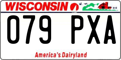 WI license plate 079PXA